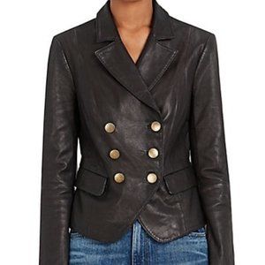 L'AGENCE Black Sorel Leather Jacket